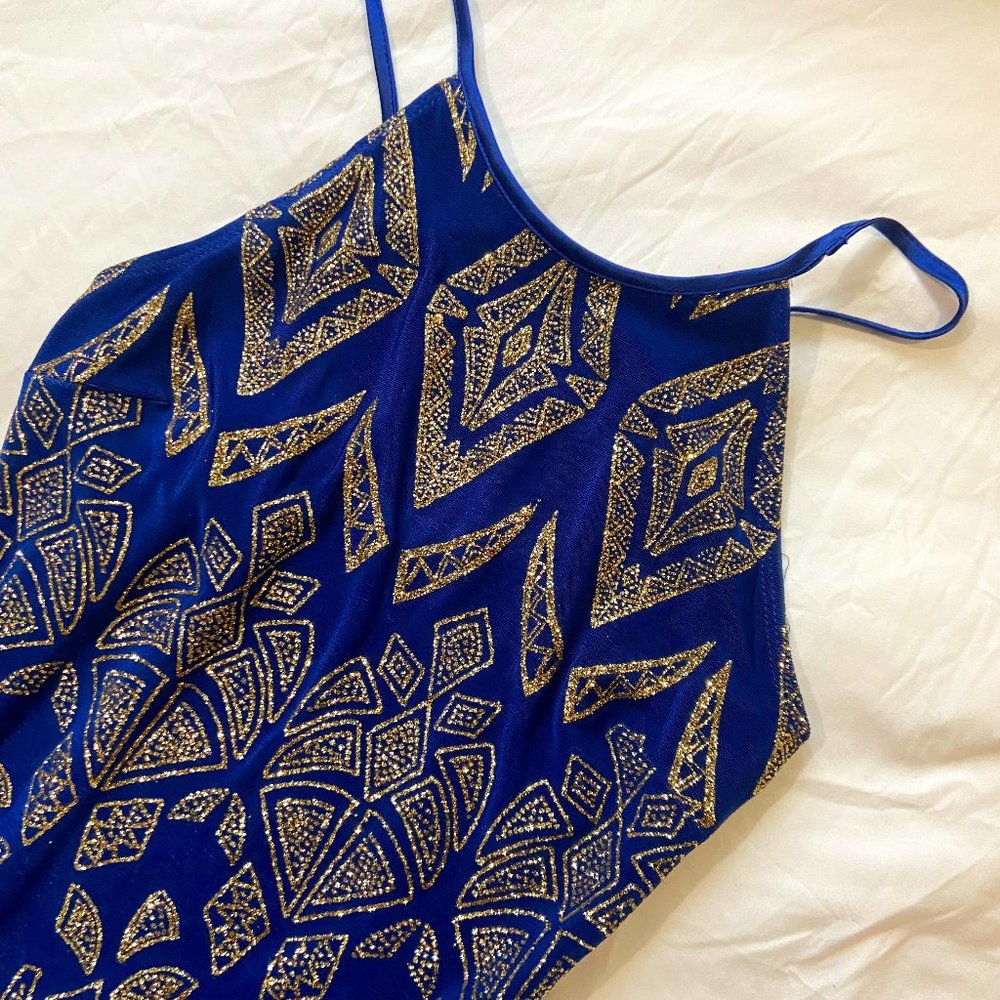 ✨Host Pick✨Royal Blue and Gold Dress
